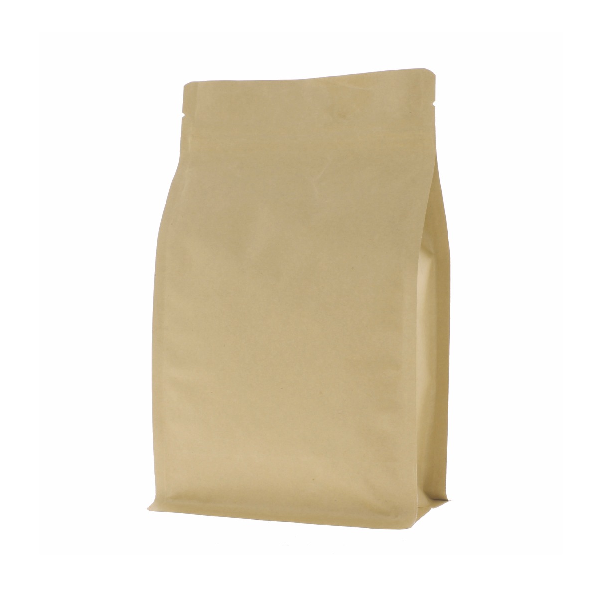 Flachbodenbeutel Kraftpapier mit Zip-verschluss - braun