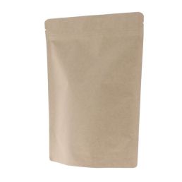 Standbodenbeutel Kraftpapier - braun - 80x130+{25+25} mm (70ml)