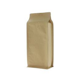 Flachboden-Kaffeebeutel Kraftpapier - braun - 500 gr (110x280+{40+40} mm)