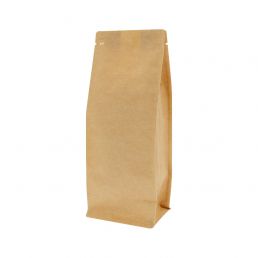 Flat Bottom Kaffeebeutel Kraft-Look (100% Recycelbar)