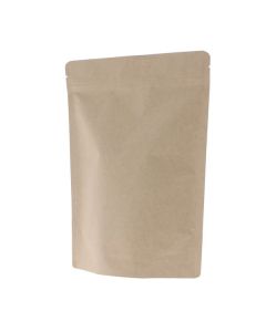 Standbodenbeutel Kraftpapier - braun - 80x130+{25+25} mm (70ml)