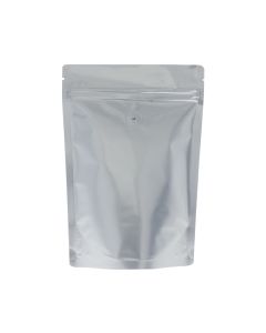 Kaffeebeutel - matt silber - 100 gr (120x200+{40+40} mm)