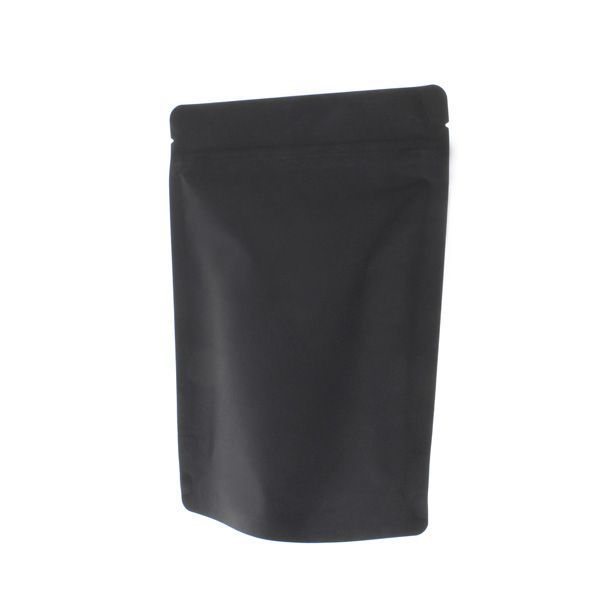Kaffeebeutel Kraftpapier - schwarz - 250 gr (160x230+{45+45} mm)
