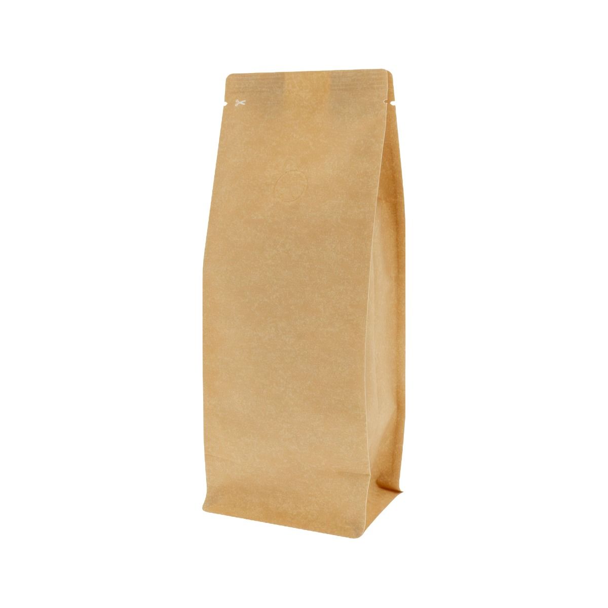 Flat Bottom Kaffeebeutel Kraft-Look (100% Recycelbar)