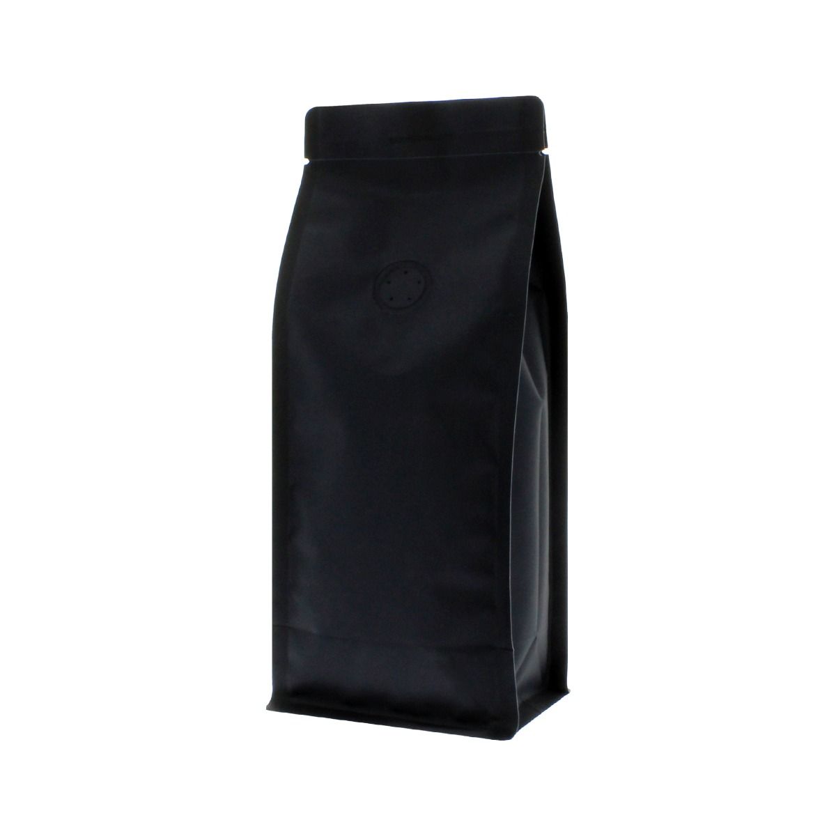 Flachboden Kaffee Beutel - matt schwarz (100% recycelbar)