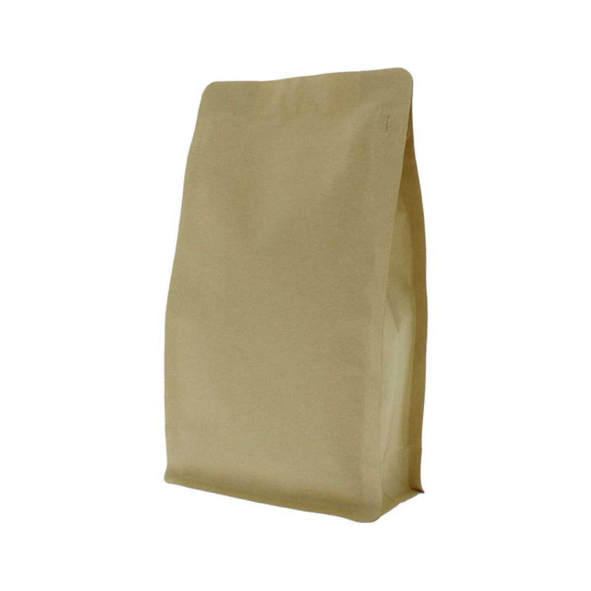 Flachbodenbeutel Kraftpapier mit Frontreißverschluss - Braun
