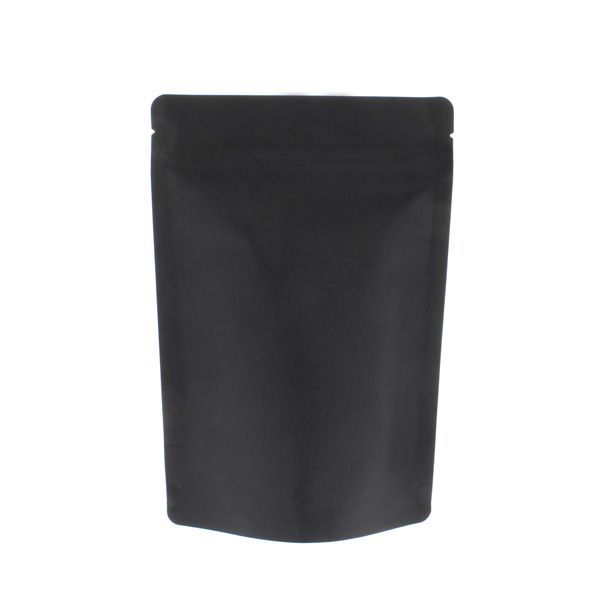 Standbodenbeutel Kraftpapier - schwarz - 190x265+{55+55} mm (1,3-1,4lt)