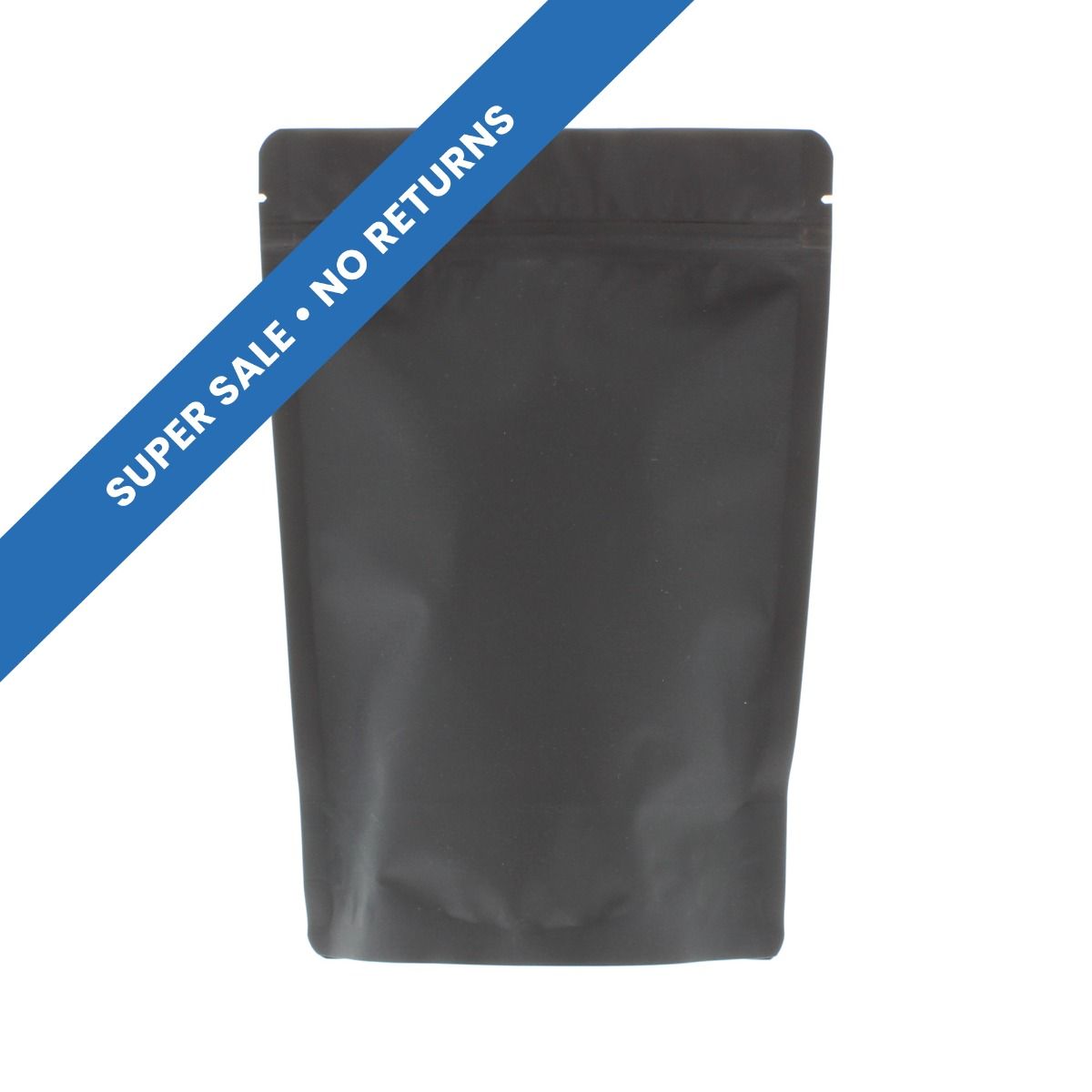 Standbodenbeutel mit Paper Feel Varnish - schwarz - 160x230+{45+45} mm (700-900ml)