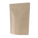Standbodenbeutel Kraftpapier - braun - 160x230+{45+45} mm (700-900ml)