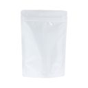 Standbodenbeutel - glanzend weiss - 110x170+{35+35} mm (200-225ml)