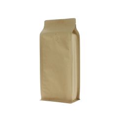 Flachboden-Kaffeebeutel Kraftpapier - braun - 500 gr (110x280+{40+40} mm)