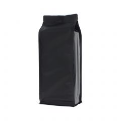 Flachbodenbeutel - matt schwarz - 140x350+{47,5+47,5} mm (2,8 lt)