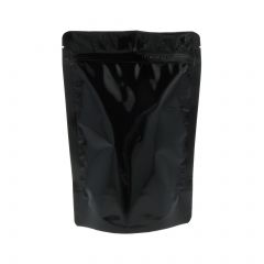 Standbodenbeutel - glanzend schwarz - 190x265+{55+55} mm (1,3-1,4lt)