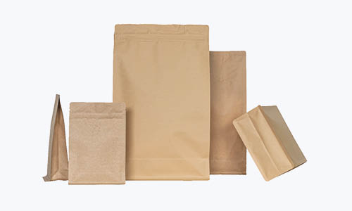 Flachbodenbeutel aus Kraftpapier